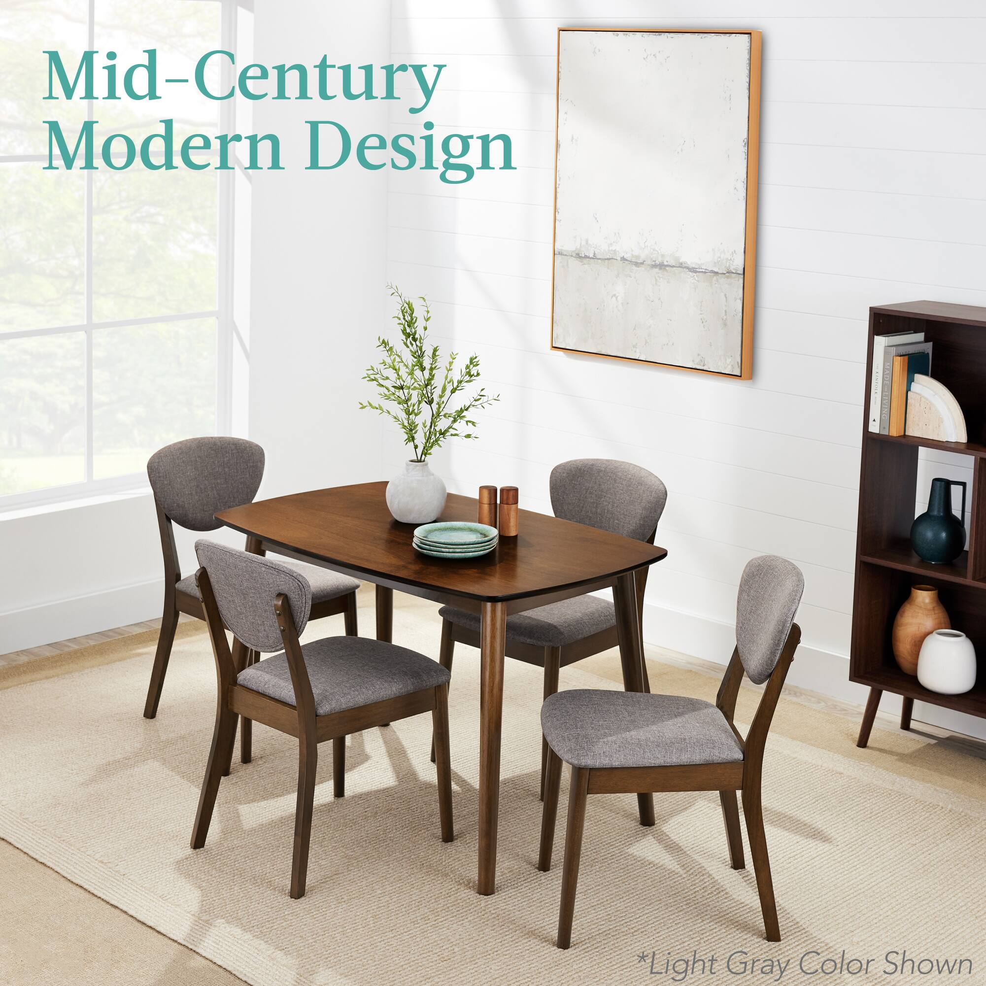 Mid-Century Modern Design  
*Light Gray Color Shown
