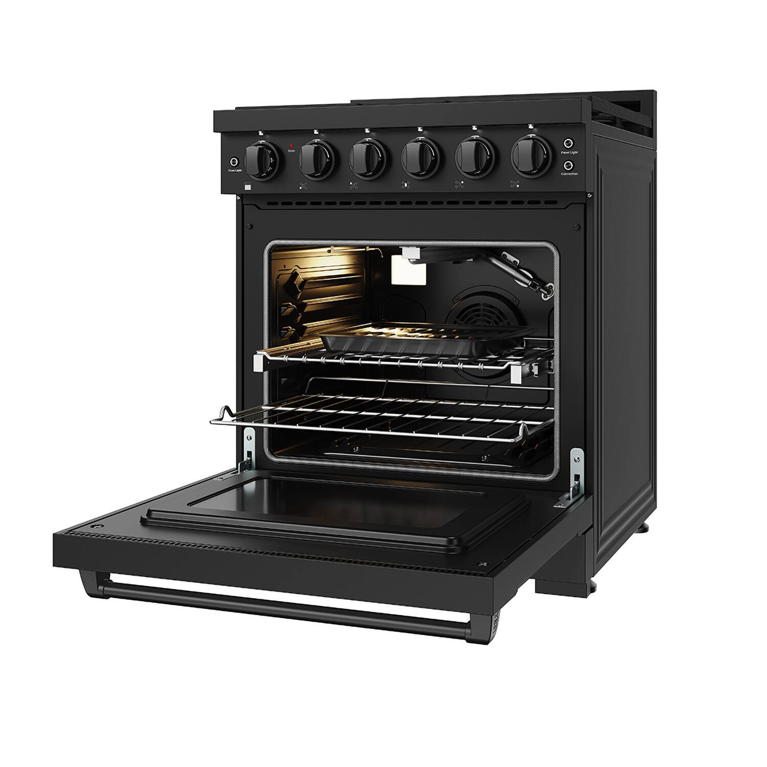 Alt View 6. Thor Kitchen - Gordon Ramsay Series by Thor Kitchen 4.55 Cu. Ft Freestanding Gas Range - Black.