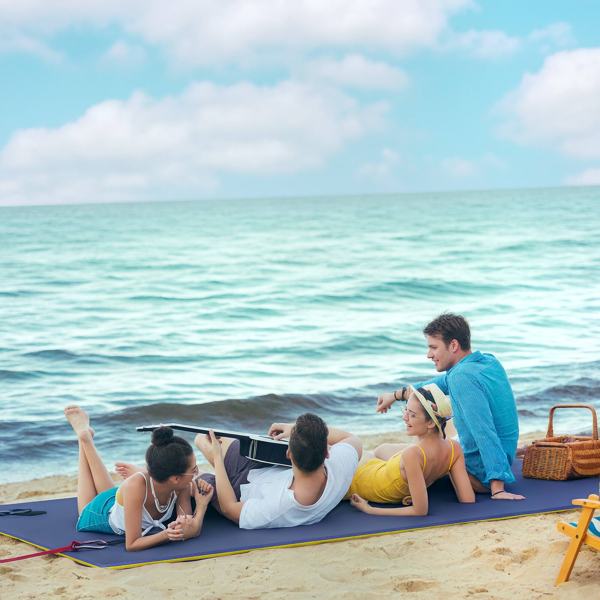 Alt View 7. Soozier - 9' x 6' Lily Pad Floating Mat for Lake, 3-Layer Tear-Resistant XPE Foam Water Mat for 2 Adults, Floating Water Pad.