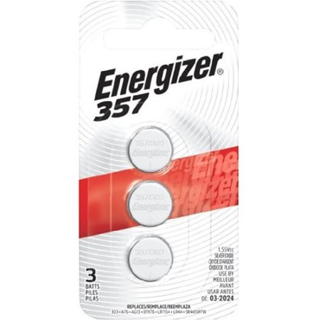 Energizer - 357/303 Batteries (3 Pack), Button Cell Batteries