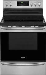 Frigidaire - Gallery 5.7 Cu. Ft. Self-Cleaning Freestanding Electric Convection Range - Stainless steel - Front_Standard
