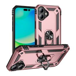 Entronix - Dual-Layer Protective Case for iPhone 17 with Built-in Kickstand - Pink
