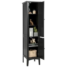 Ecooso - Freestanding Storage Cabinet for Bathroom, Kitchen, and Living Room - Black