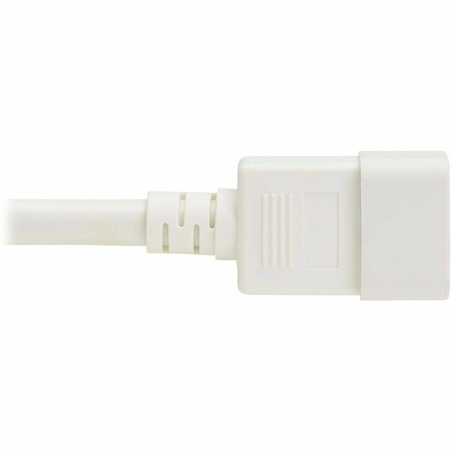 Alt View 1. Tripp Lite - Eaton Tripp Lite Series Power Cord, C20 to C21 - Heavy-Duty, 20A, 250V, 12 AWG, 2 ft. (0.6 m), White - For Network - White.