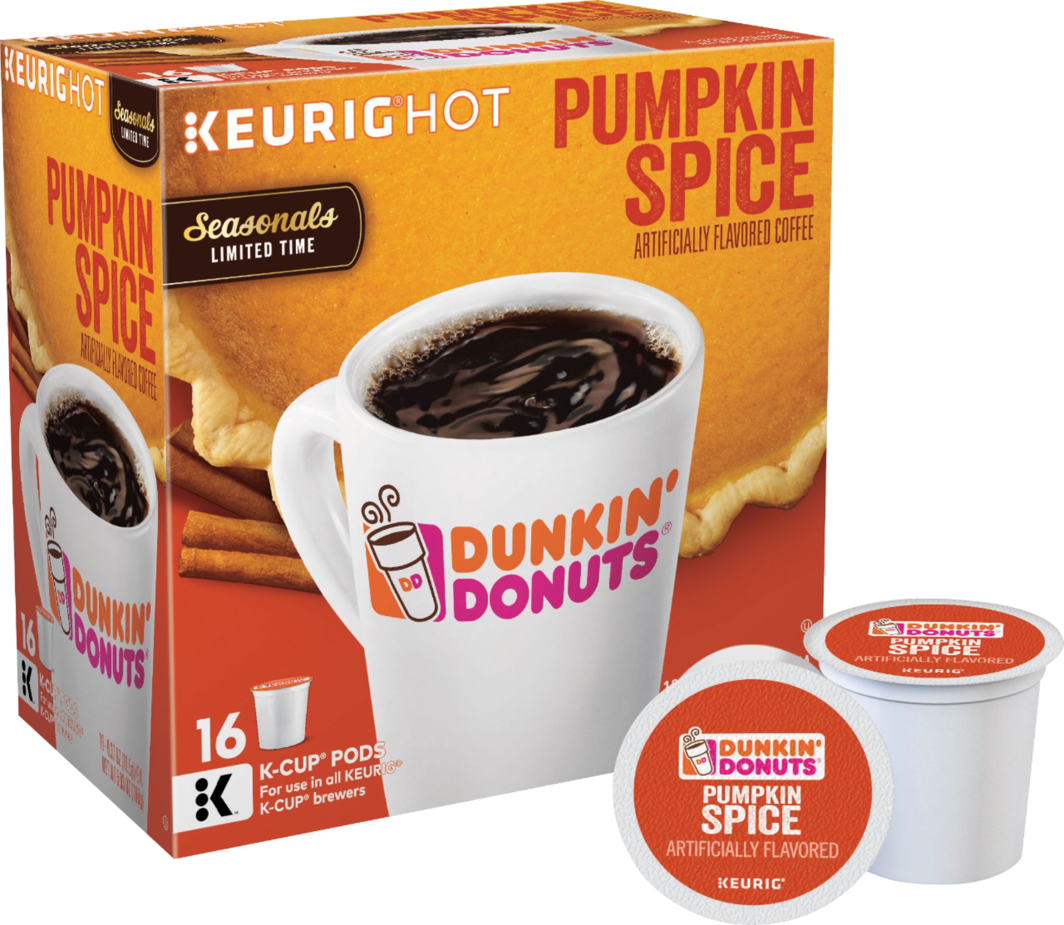 Dunkin Pumpkin spice coffee brewed in KEURIG K-compact #justadadvideos
