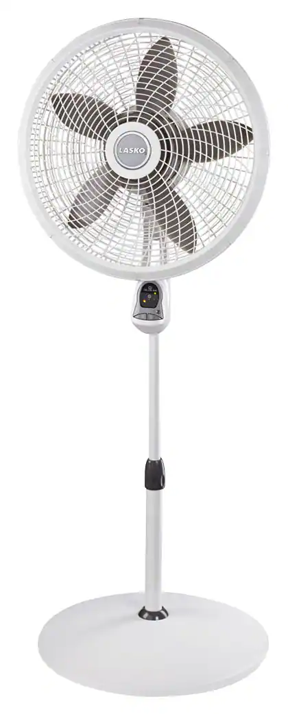 Front. Lasko - Cyclone 18" Pedestal Fan - White.