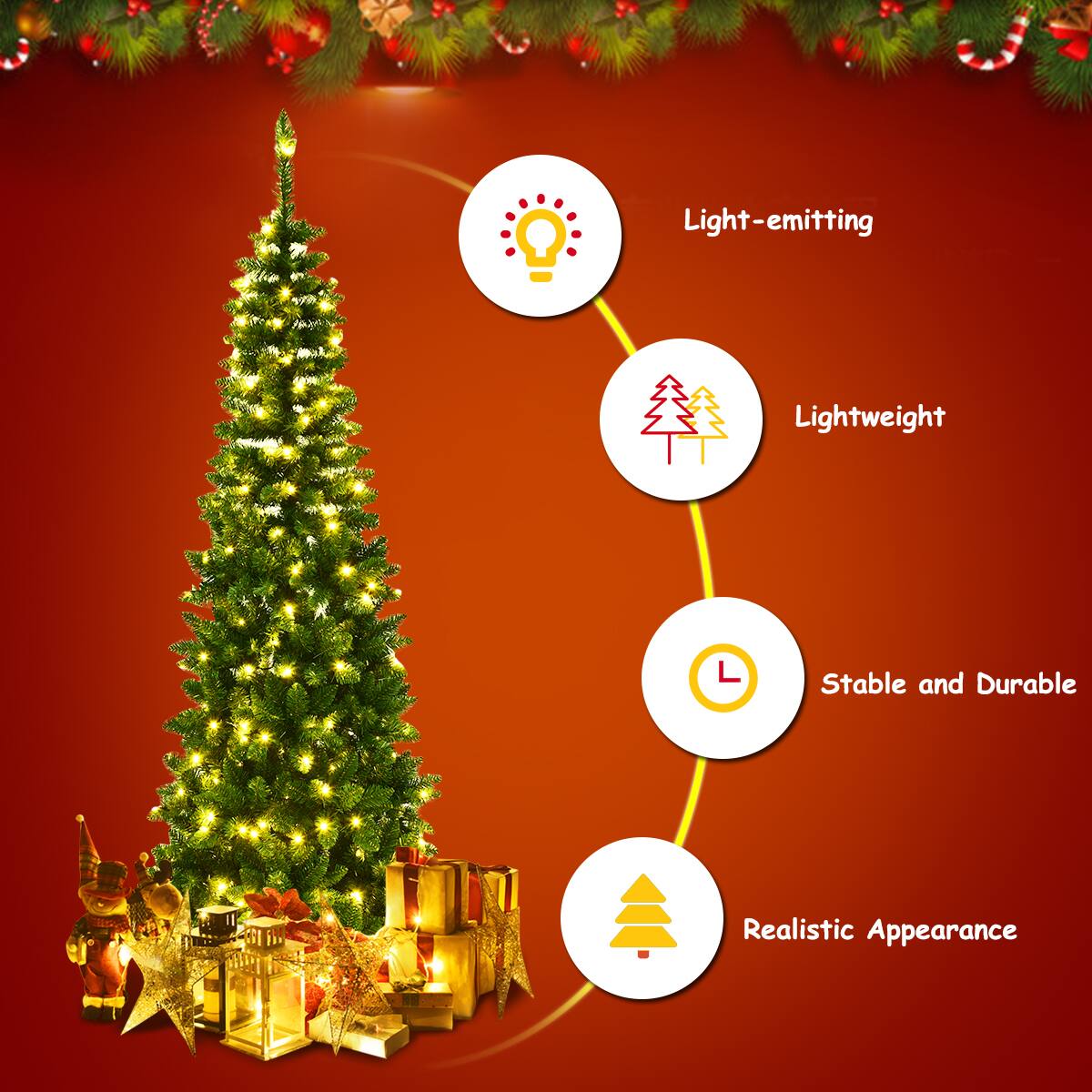 Light-emitting, Lightweight, L Stable and Durable, Realistic Appearance