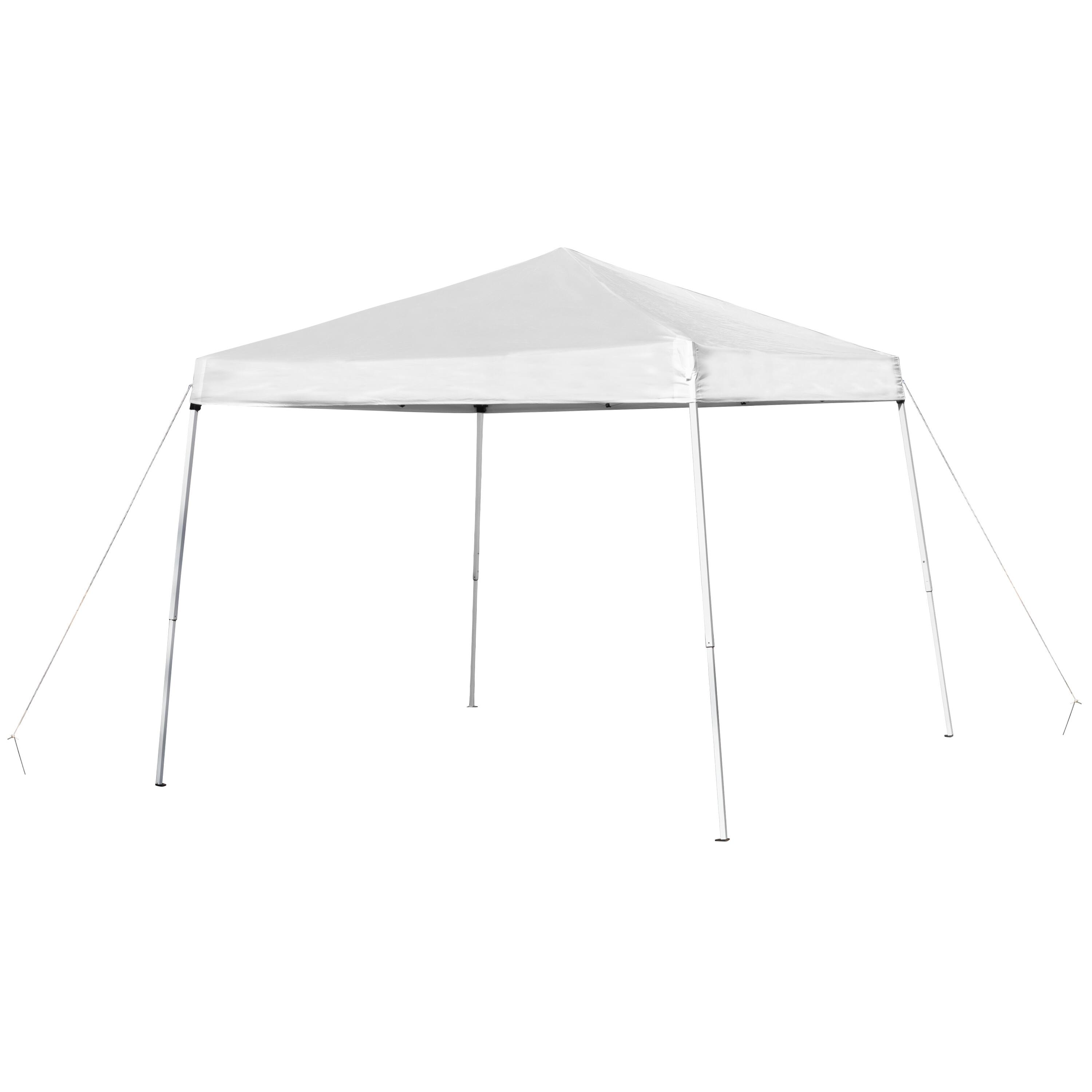 Alt View 7. Emma + Oliver - Outdoor Event/Tailgate Tent Set with Pop Up Event Canopy and Wheeled Case and Bi-Fold Table with Carrying Handle - White.