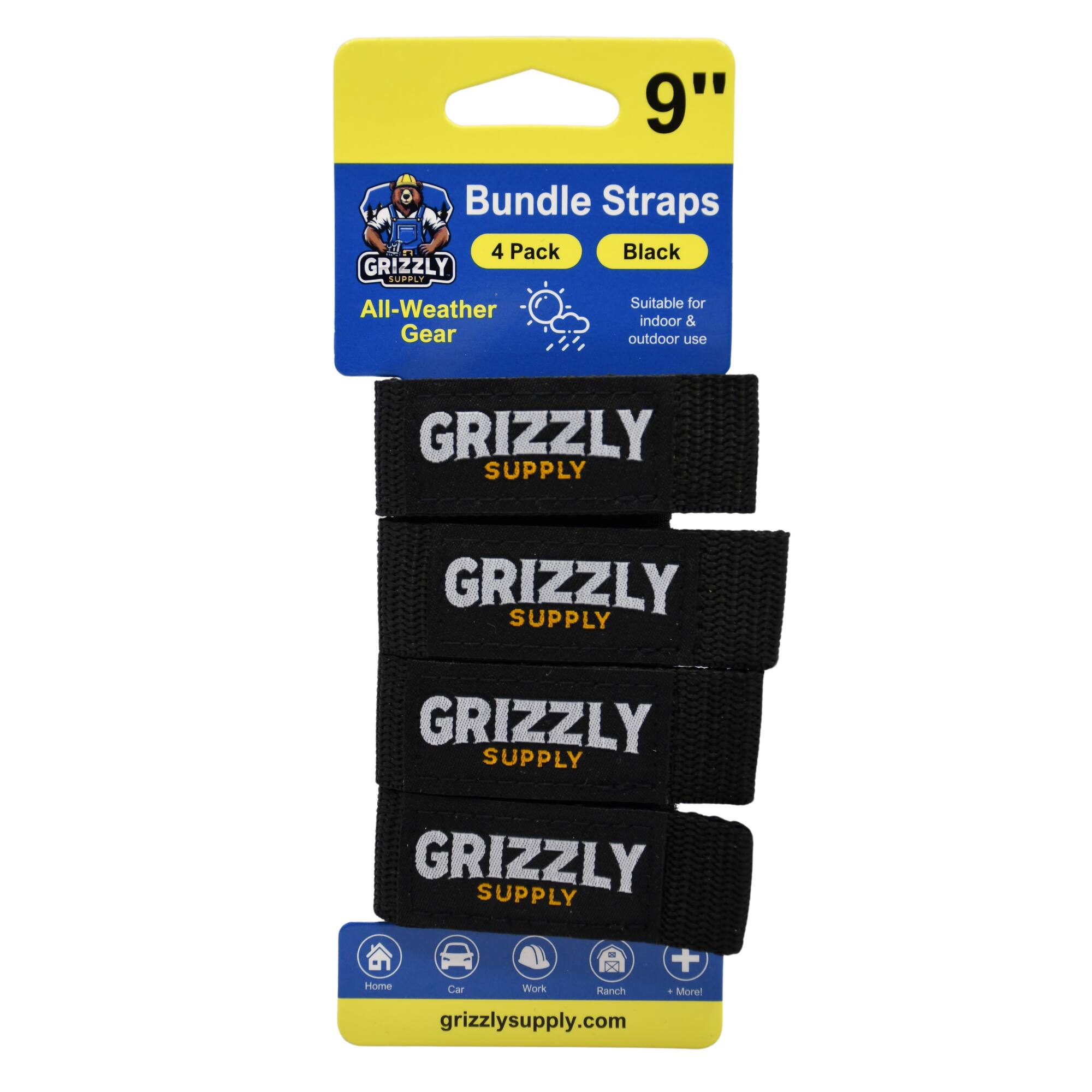 9" Bundle Straps 4 Pack Black GRIZZLY SUPPLY All-Weather Gear Suitable for indoor & outdoor use
GRIZZLY SUPPLY
GRIZZLY SUPPLY
GRIZZLY SUPPLY
GRIZZLY SUPPLY
grizzlysupply.com
