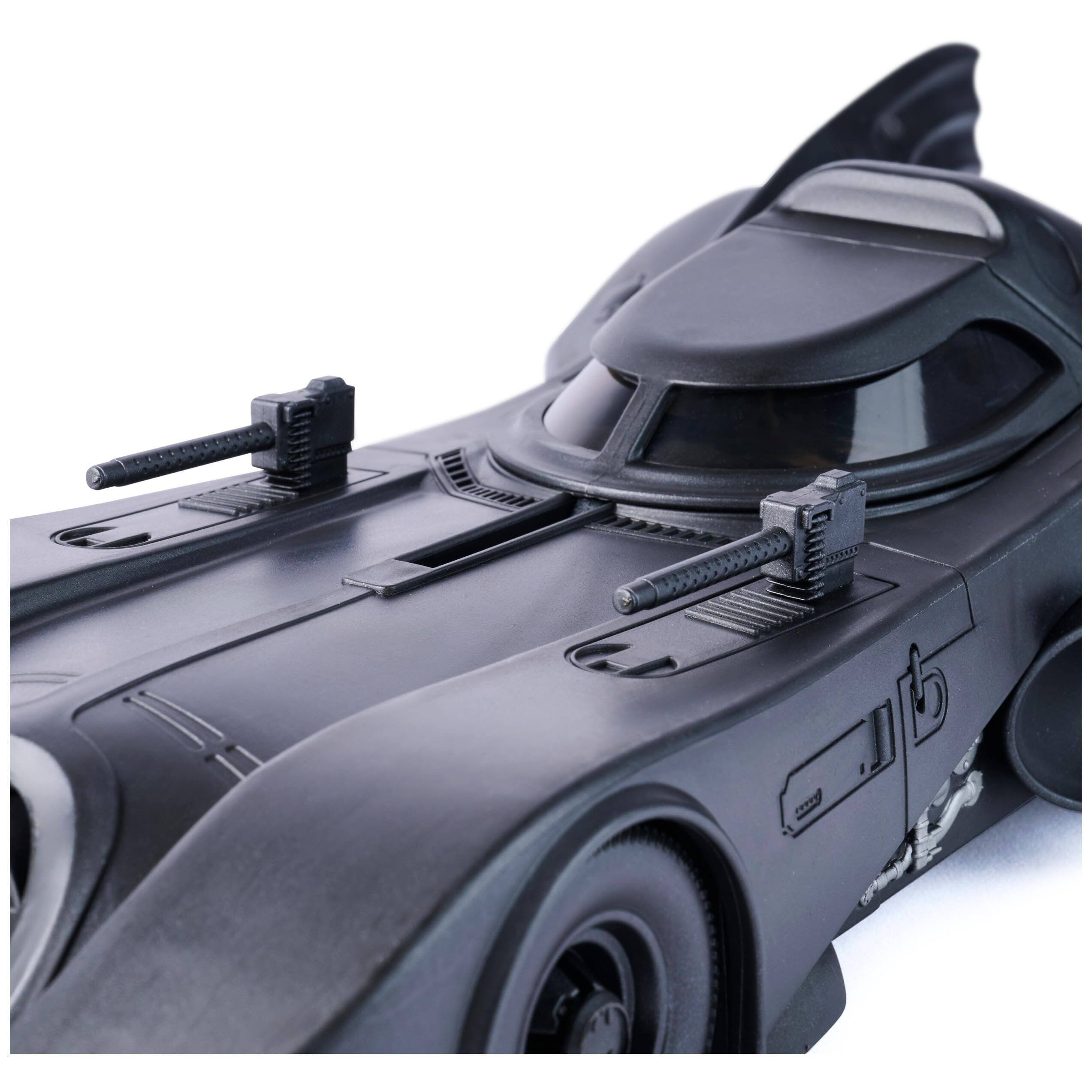 Alt View 2. Spin Master - Spin Master Batman '89 Batmobile and 4-Inch Poseable Figure Set - Retro Collector Ages 4+ - Black.
