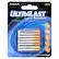Front. UltraLast - AAA Batteries (4-Pack) - Silver/Gold.