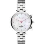 Best Buy kate spade new york Holland Slim Hybrid Smartwatch 37.5mm Stainless Steel Silver tone KST23201