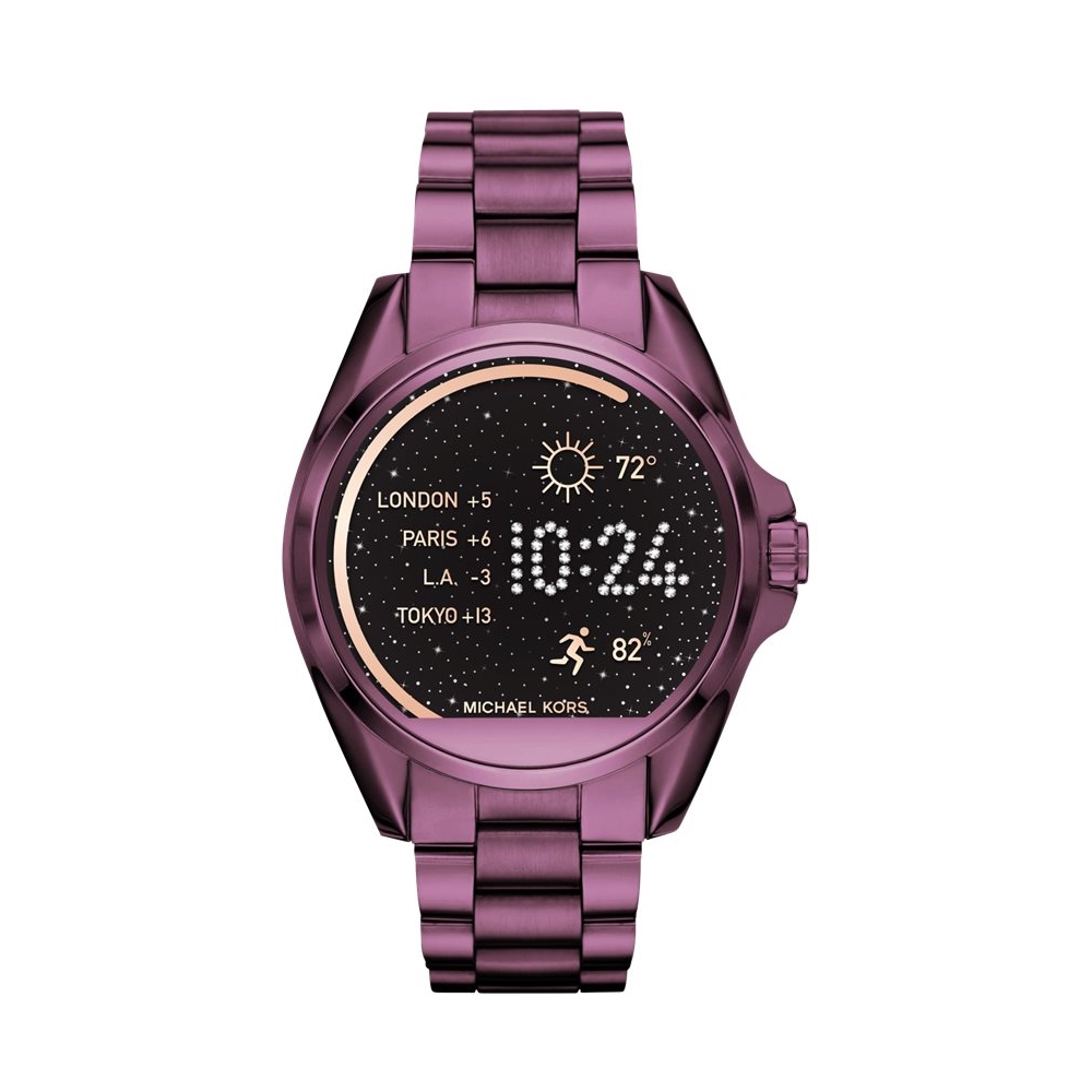 purple michael kors smartwatch
