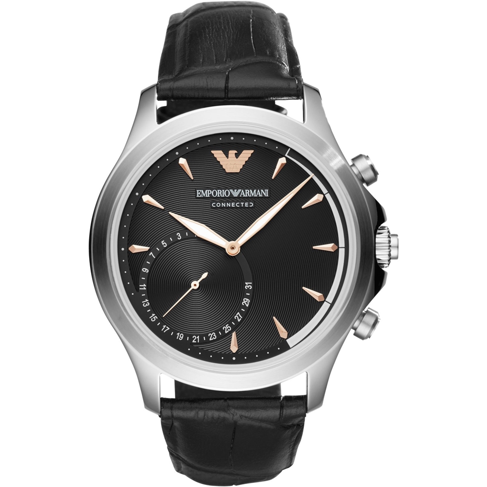 Best Buy: Emporio Armani Connected Hybrid Smartwatch 43mm Stainless Steel  Silver ART3013