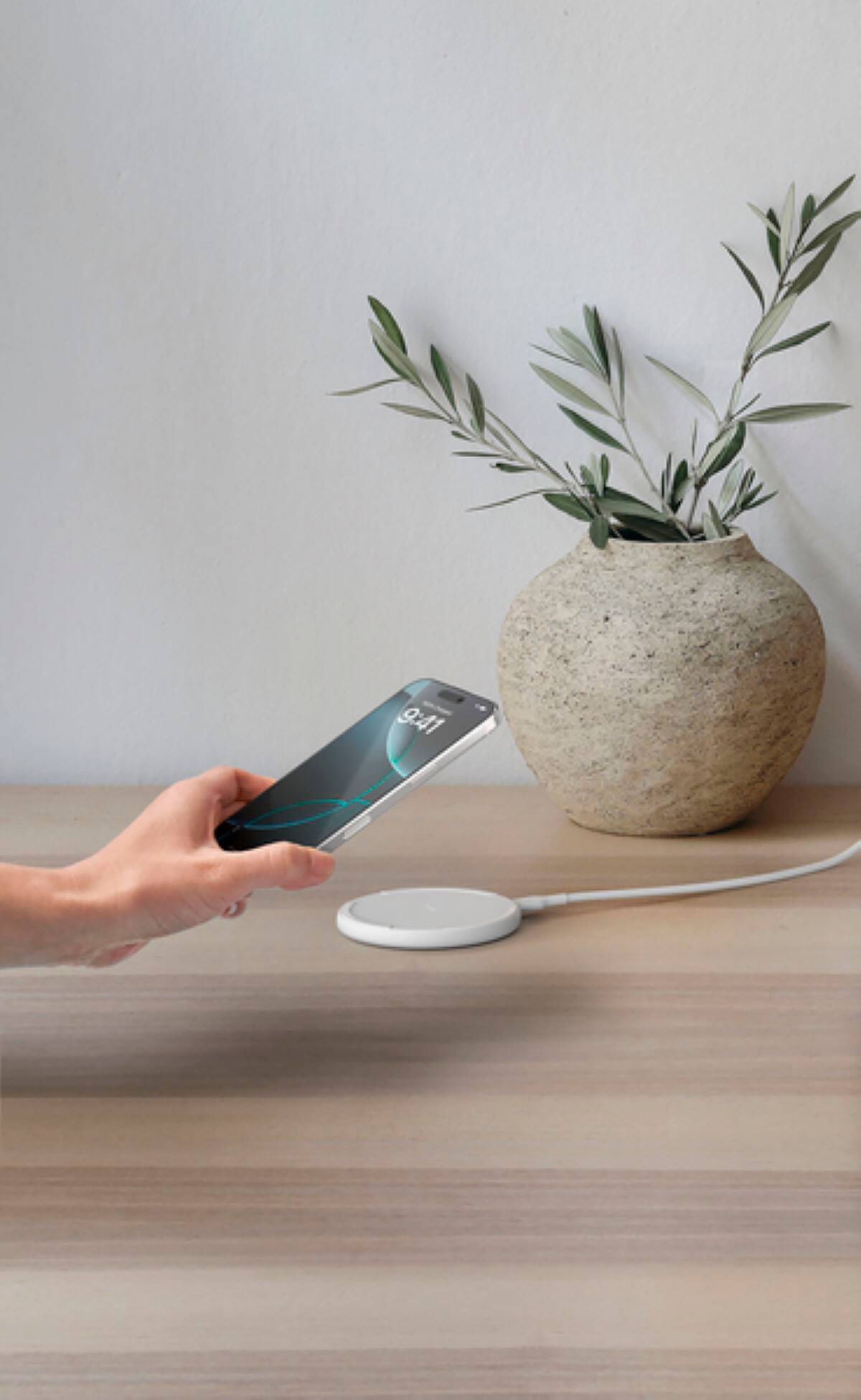 Alt View 1. Belkin - Wireless Charging Pad 15W - BOOST↑CHARGE Qi Charger for Apple iPhone, AirPods, Power Supply and Cable Included - White.