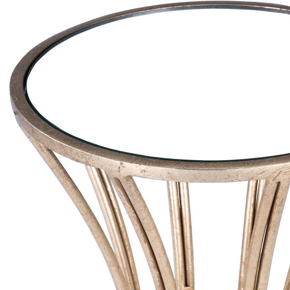 Alt View 7. Butler Specialty - Faruh Metal & Mirrored Side Table - Silver.