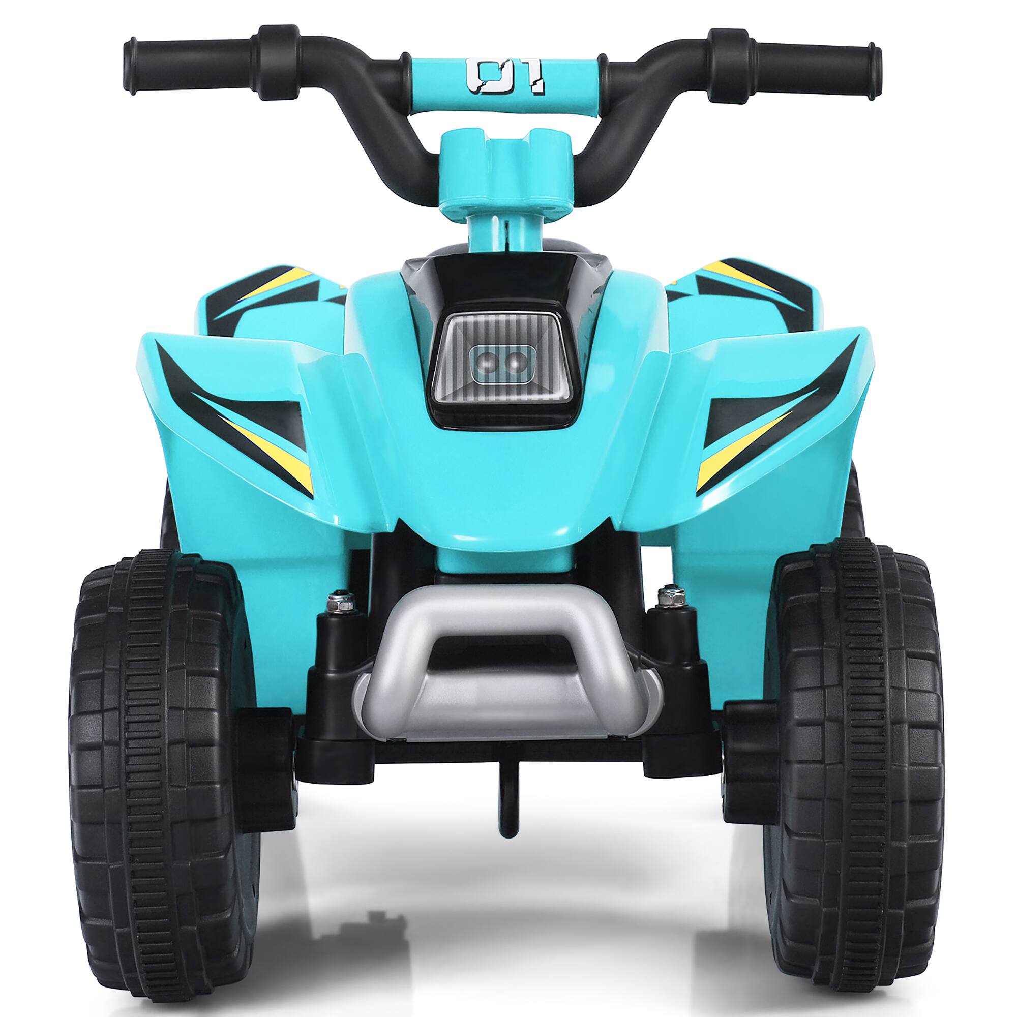 Alt View 8. Costway - Costway 6V Kids Electric Quad ATV 4 Wheels Ride On Toy for Toddlers Forward&Reverse - Blue.