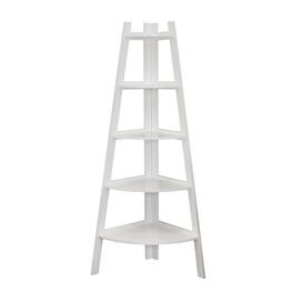 Danya B - 5-Tier Pyramid Corner Display Shelves - White