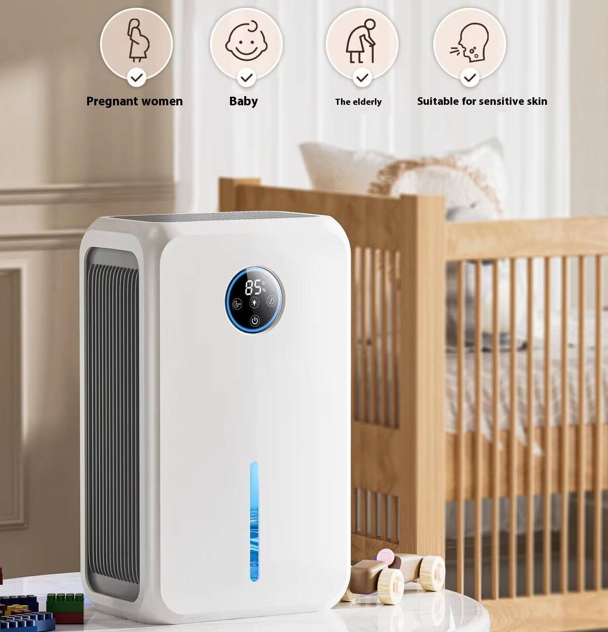 Pregnant women  
Baby  
The elderly  
Suitable for sensitive skin  

85°