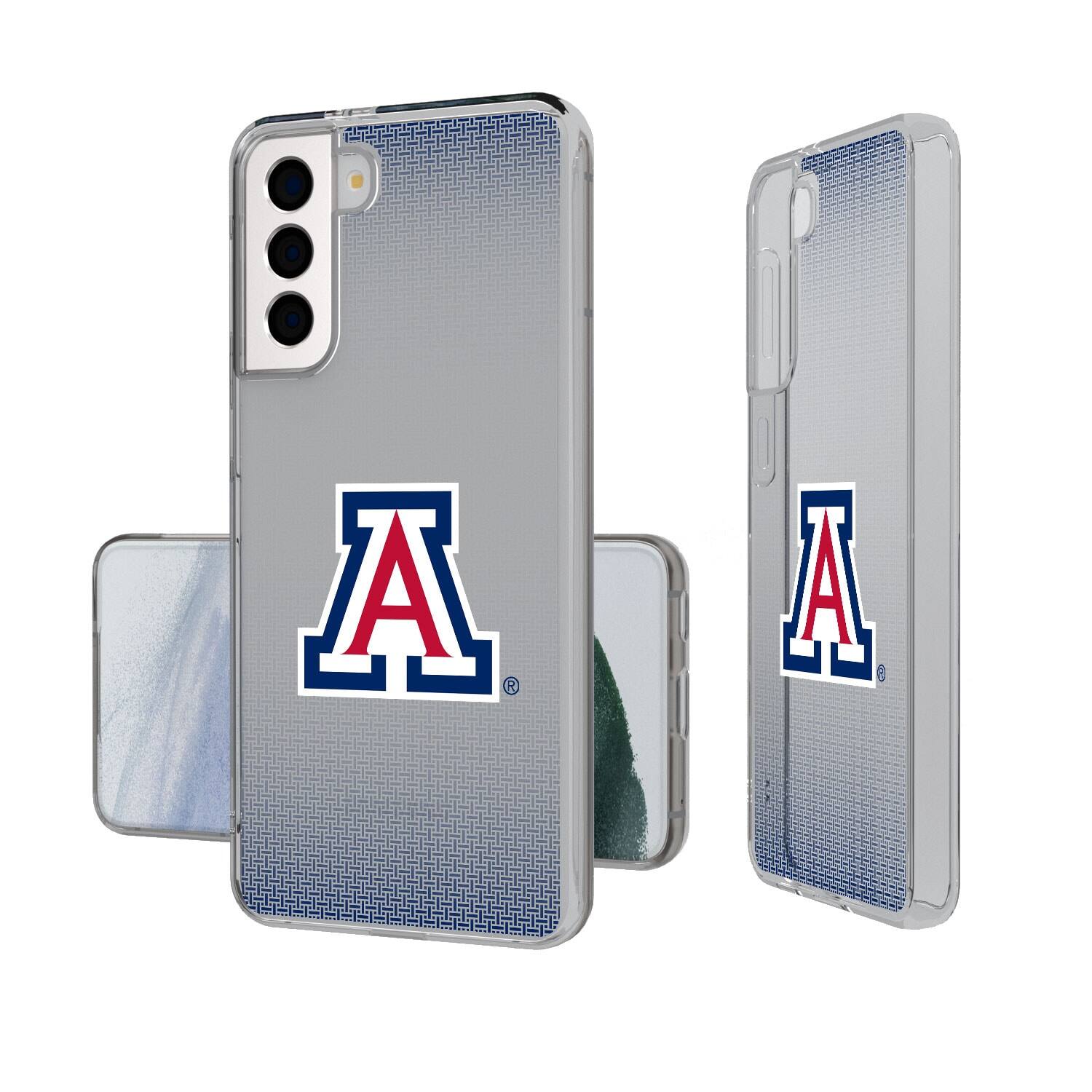 Front. Keyscaper - Arizona Wildcats Linen Logo Galaxy Clear Case - S24 - Multicolor.