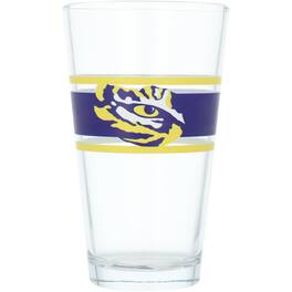 Logo Brands - LSU Tigers 16oz. Stripe Pint Glass - Multicolor