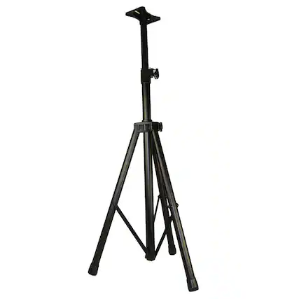 Front. Zebra - PA Speaker Tripod Stand - Black.
