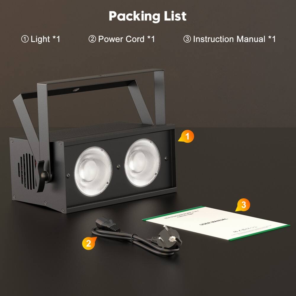 Packing List

1. Light *1  
2. Power Cord *1  
3. Instruction Manual *1