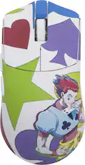 Front. Higround - Hunter x Hunter Yuma Lightweight Wireless Optical Gaming Mouse with Hand-Applied Art - Hisoka.
