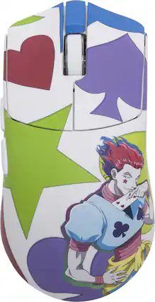 Front. Higround - Hunter x Hunter Yuma Lightweight Wireless Optical Gaming Mouse with Hand-Applied Art - Hisoka.