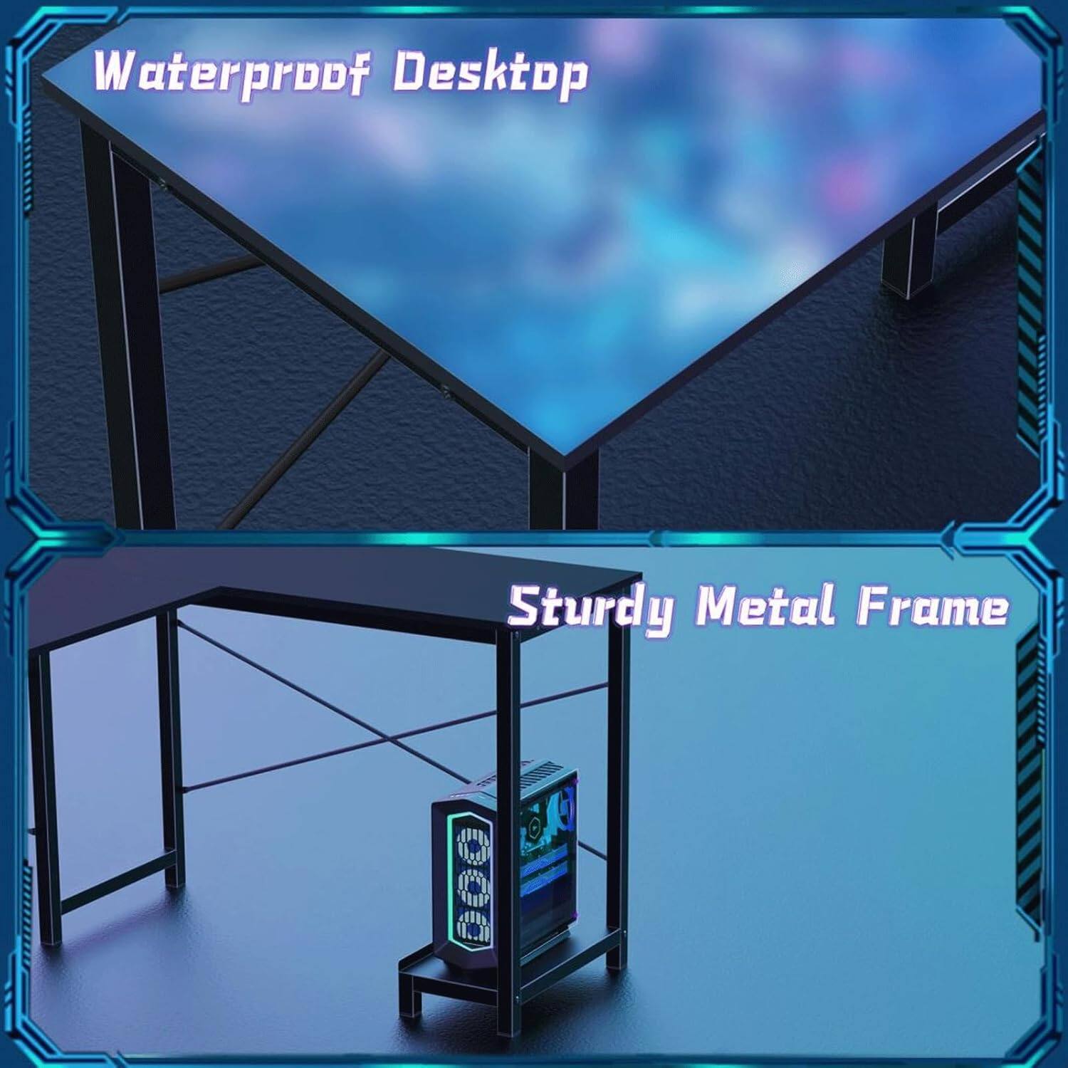 Waterproof Desktop  
Sturdy Metal Frame