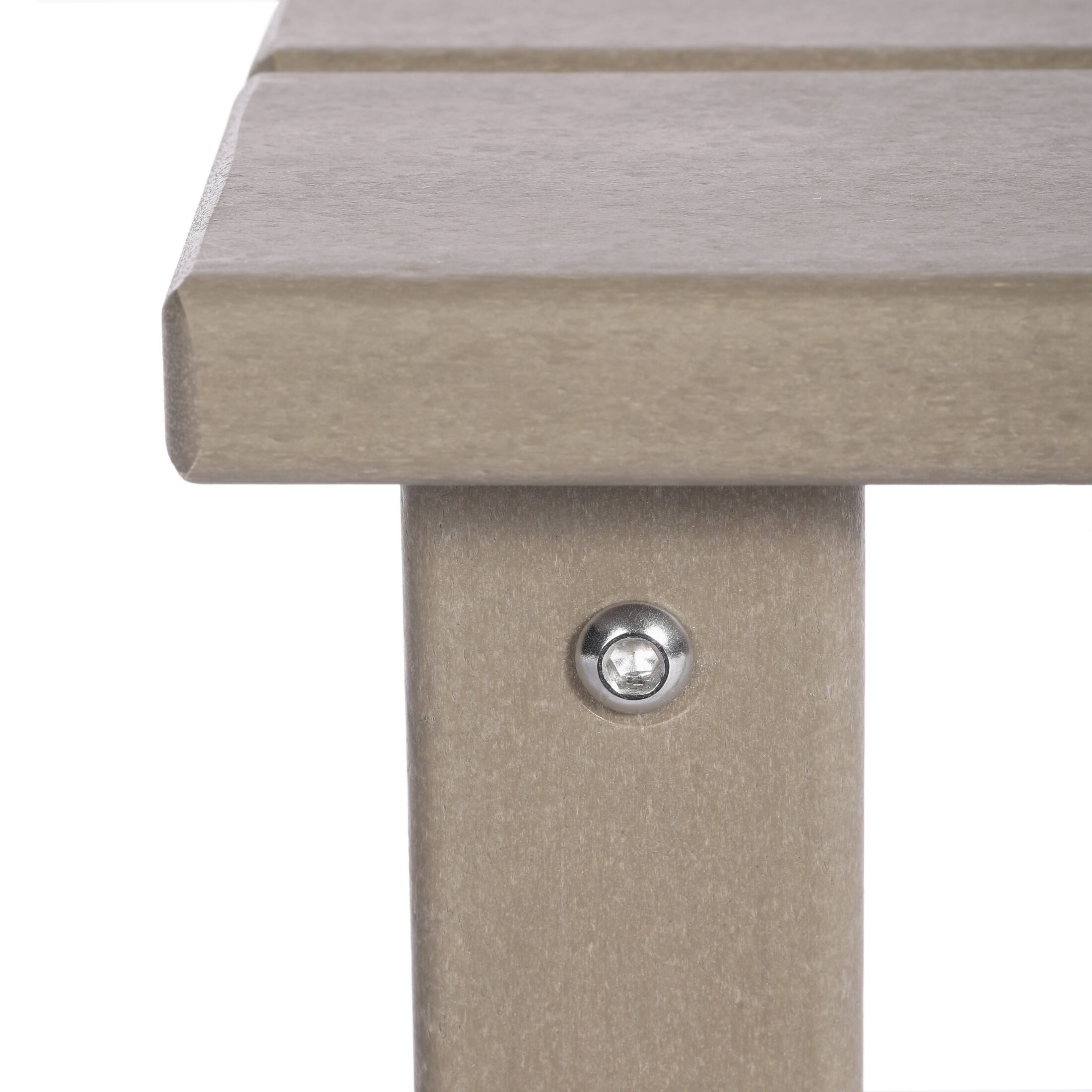 Alt View 6. WestinTrends - WestinTrends Malibu Kids 3-Piece Outdoor HDPE Adirondack Chairs With Square Side Table Set - Weathered Wood.