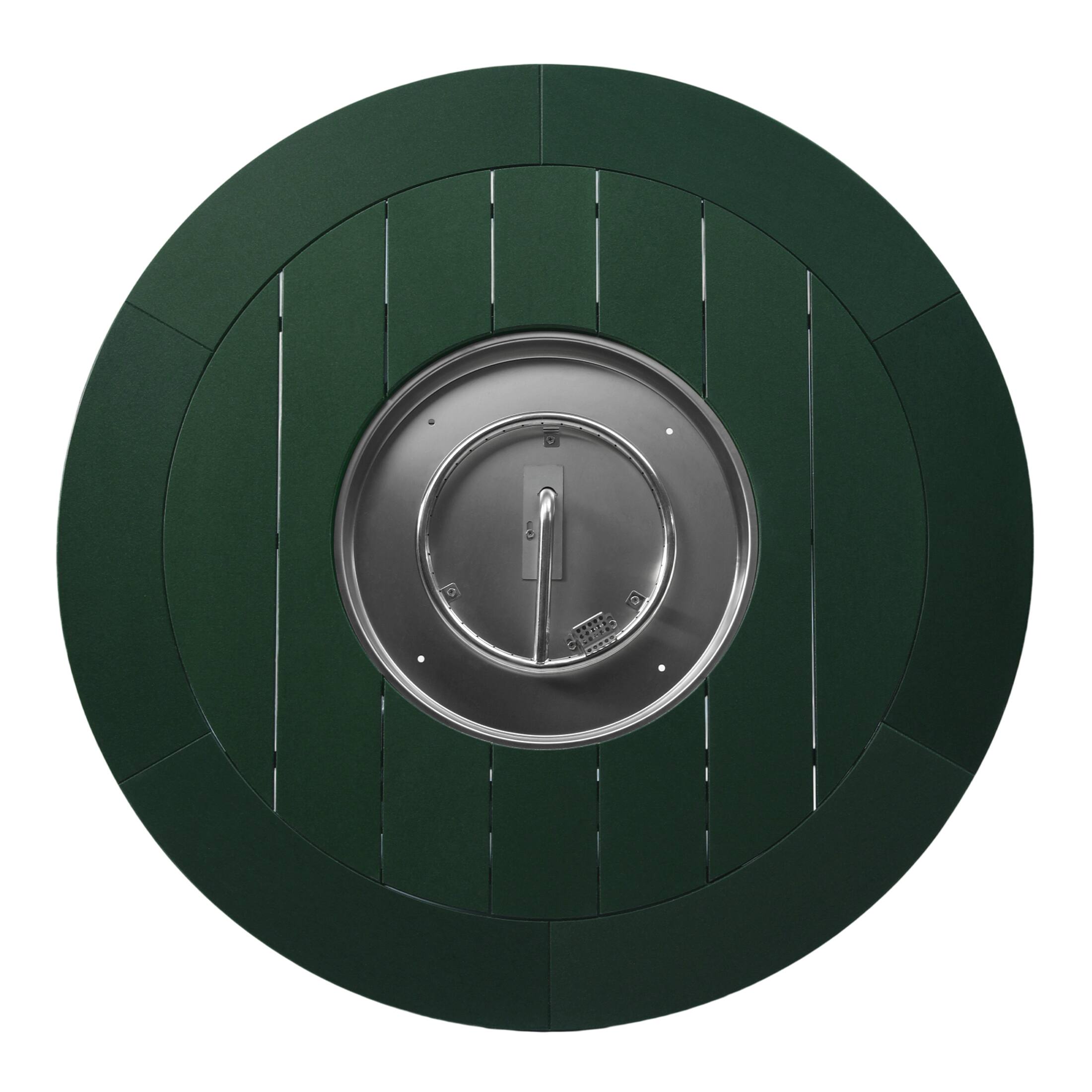 Alt View 2. WestinTrends - WestinTrends Helios 47" Modern Outdoor Patio Propane Round Counter Height Fire Pit Table - Dark Green.