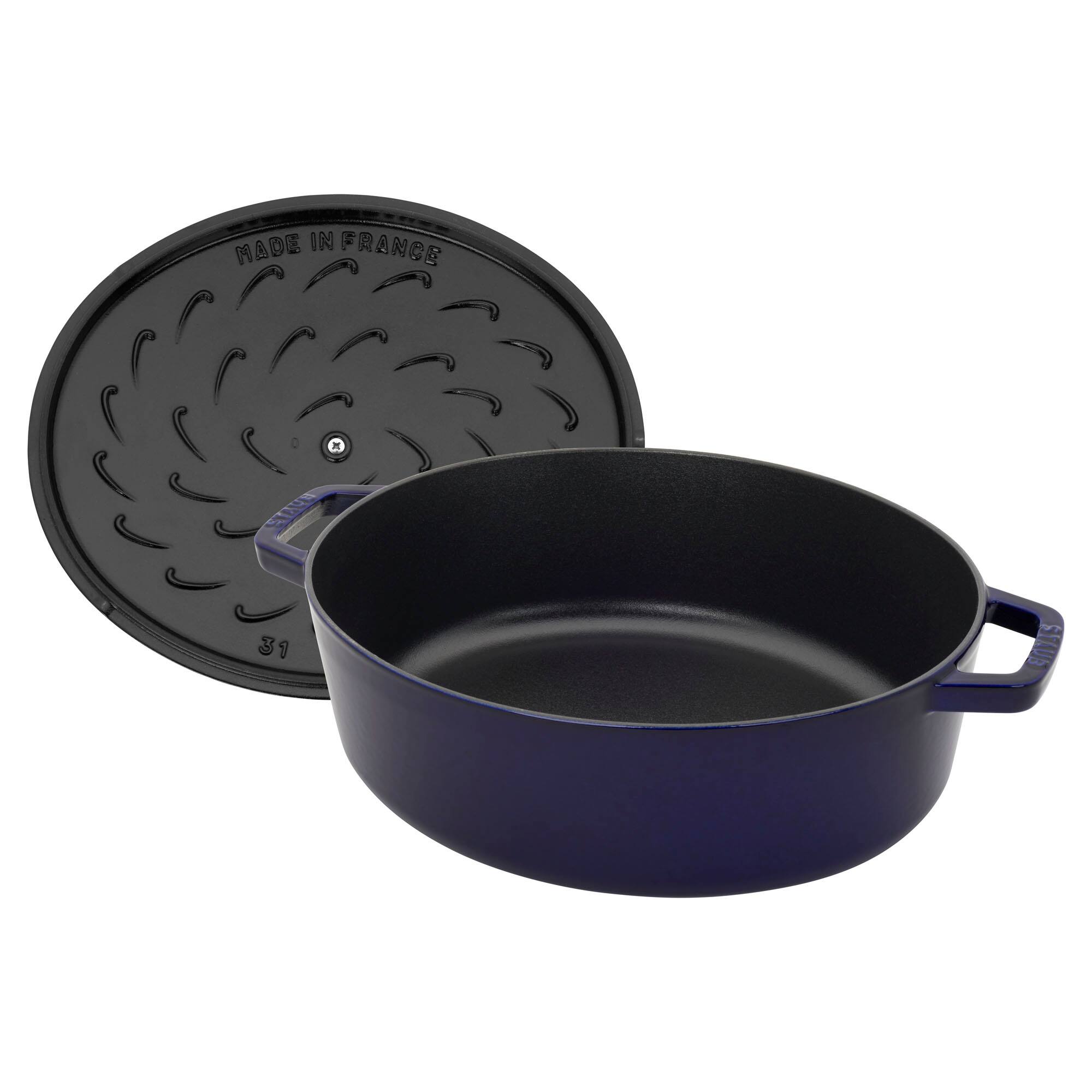 Staub Cast Iron Shallow Oval Dutch Oven - Thumbnail 5