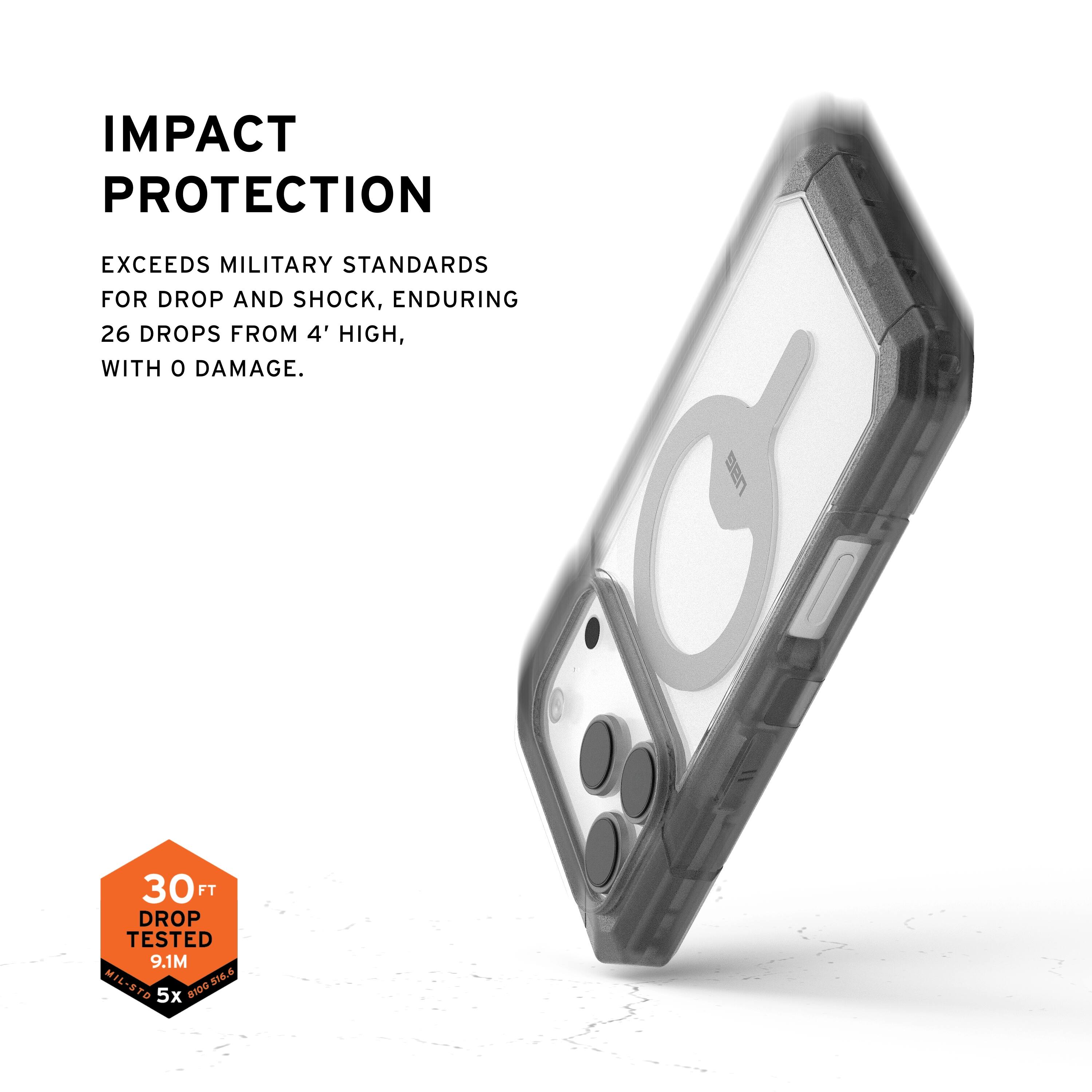 IMPACT PROTECTION

EXCEEDS MILITARY STANDARDS FOR DROP AND SHOCK, ENDURING 26 DROPS FROM 4' HIGH, WITH 0 DAMAGE.

30FT DROP TESTED 9.1M MIL-STD 810G516.6 810G 516.6 5x