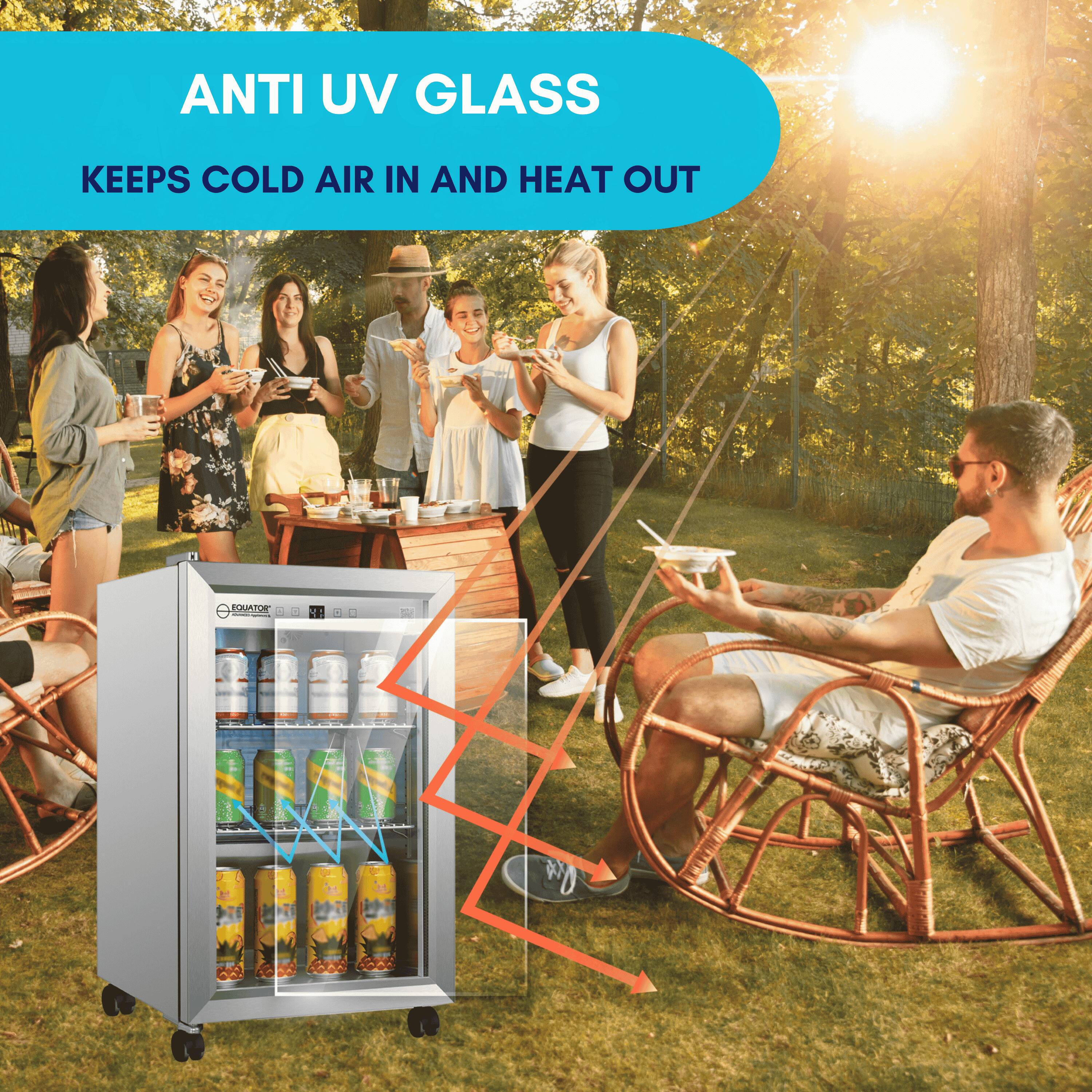 ANTI UV GLASS  
KEEPS COLD AIR IN AND HEAT OUT