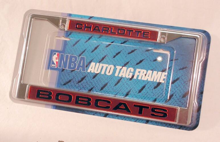 Charlotte Bobcats - Basketball Throwback - Chrome Metal Laser Cut License Plate Frame