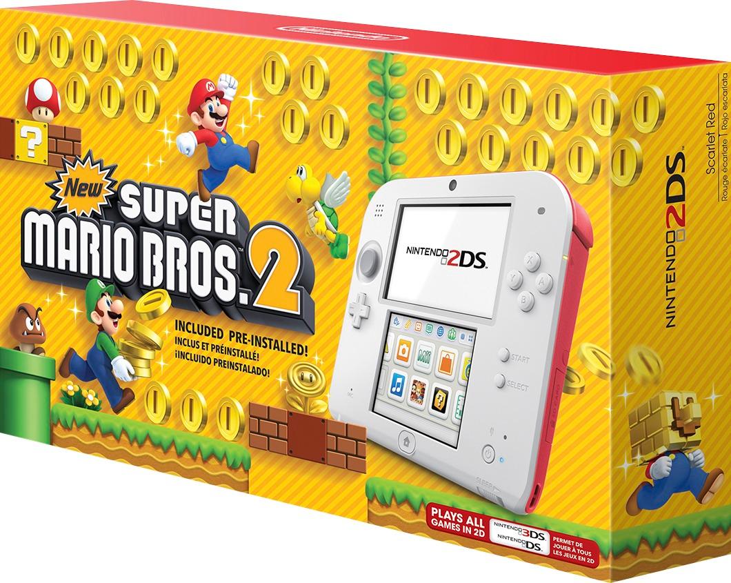 Nintendo 2ds With New Super Mario Bros 2 Scarlet Red Ftrswadc Best Buy