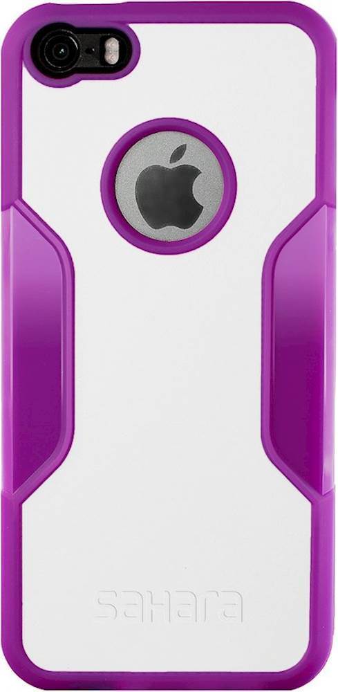 Alt View 1. SaharaCase - Classic Case with Glass Screen Protector for Apple® iPhone® 5/5s and SE (1st generation) - Purple Flower.