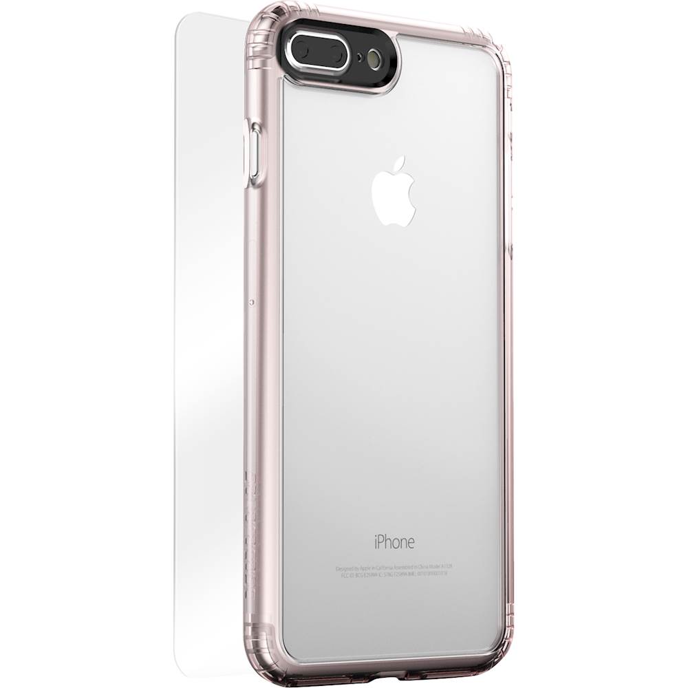 Angle View: SaharaCase - Clear Case with Glass Screen Protector for Apple® iPhone® 7 Plus and Apple® iPhone® 8 Plus - Rose Gold
