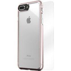 SaharaCase - Clear Case with Glass Screen Protector for Apple® iPhone® 7 Plus and Apple® iPhone® 8 Plus - Rose Gold - Front_Zoom