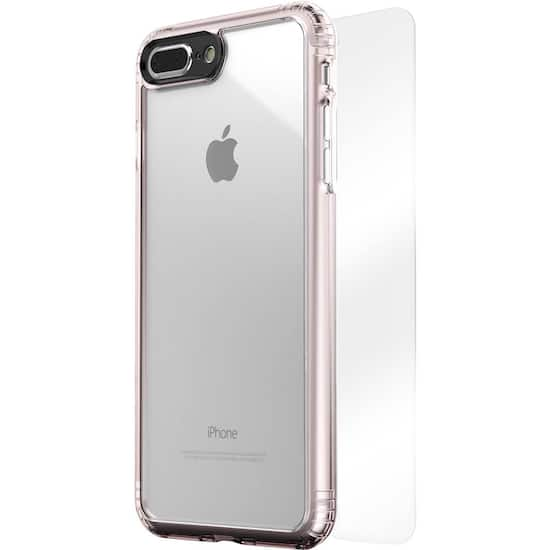 Saharacase Clear Case With Glass Screen Protector For Apple Iphone 7 Plus And Apple Iphone 8 Plus Rose Gold Cl A I7p Rog Cl Best Buy