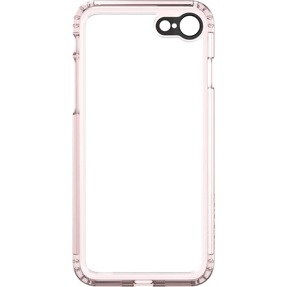 clear case with glass screen protector for apple iphone 7 and apple iphone 8 - rose gold