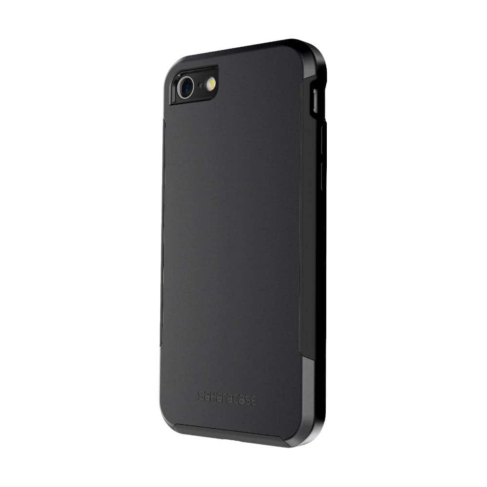 SaharaCase - Inspire Case with Glass Screen Protector for Apple® iPhone® 7 and Apple® iPhone® 8 - Black - Larger Front