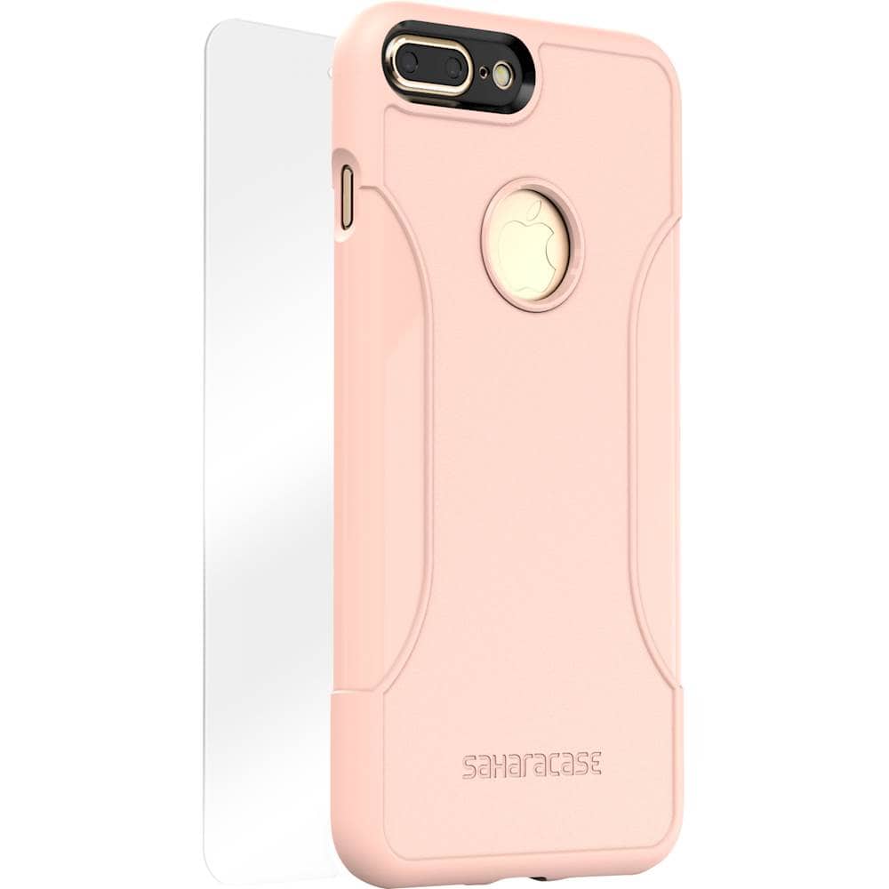 classic case with glass screen protector for apple iphone 7 plus and apple iphone 8 plus - rose gold classic case with glass screen protector for apple iphone 7 plus and apple iphone 8 plus - rose gold