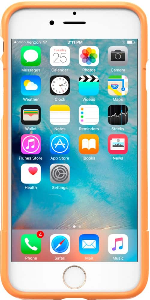 classic case with glass screen protector for apple iphone 7 and apple iphone 8 - blue orange