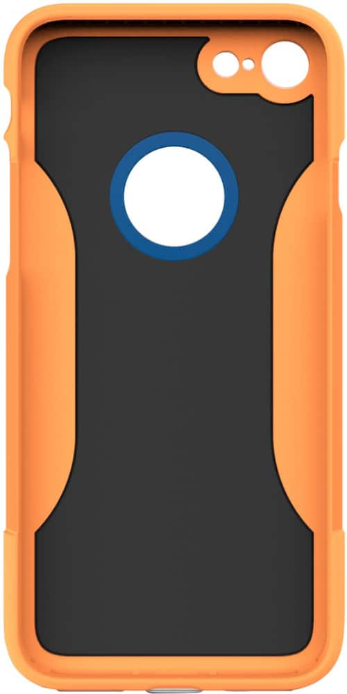 classic case with glass screen protector for apple iphone 7 and apple iphone 8 - blue orange