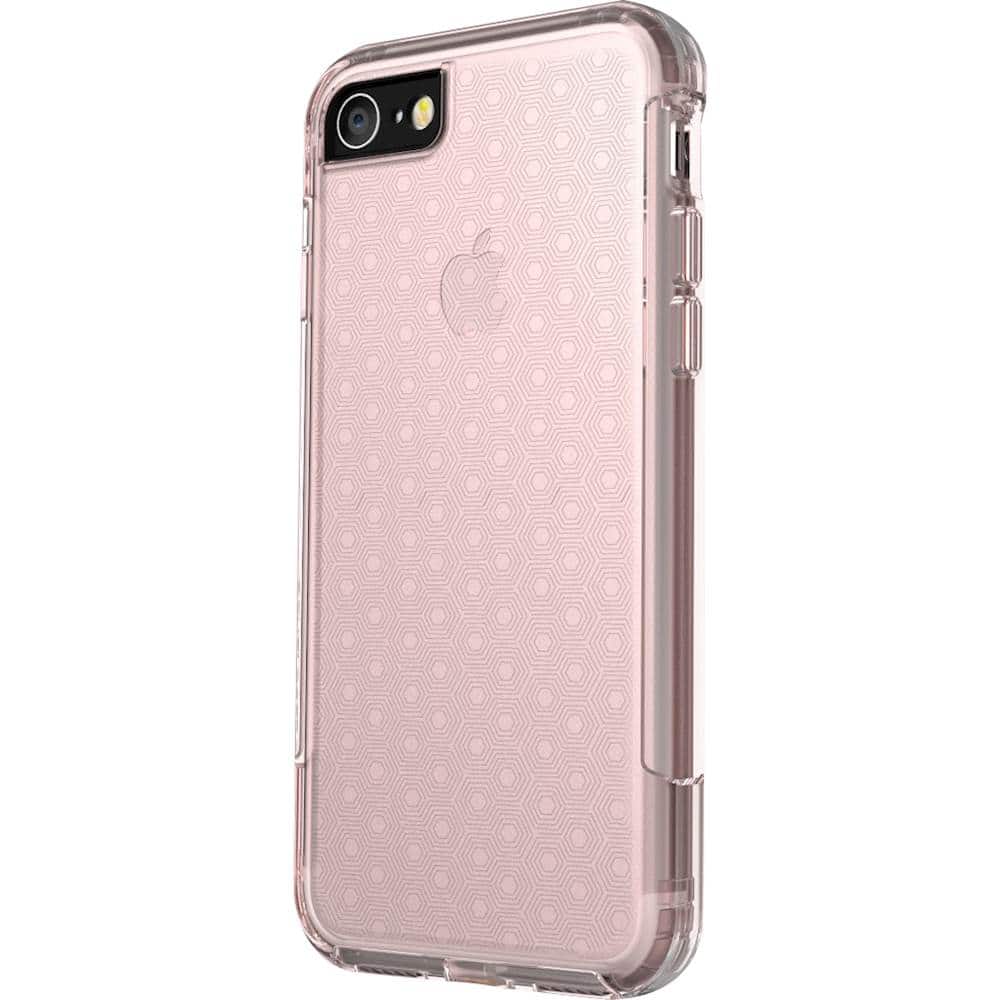 inspire case with glass screen protector for apple iphone 7 and apple iphone 8 - clear rose gold inspire case with glass screen protector for apple iphone 7 and apple iphone 8 - clear rose gold