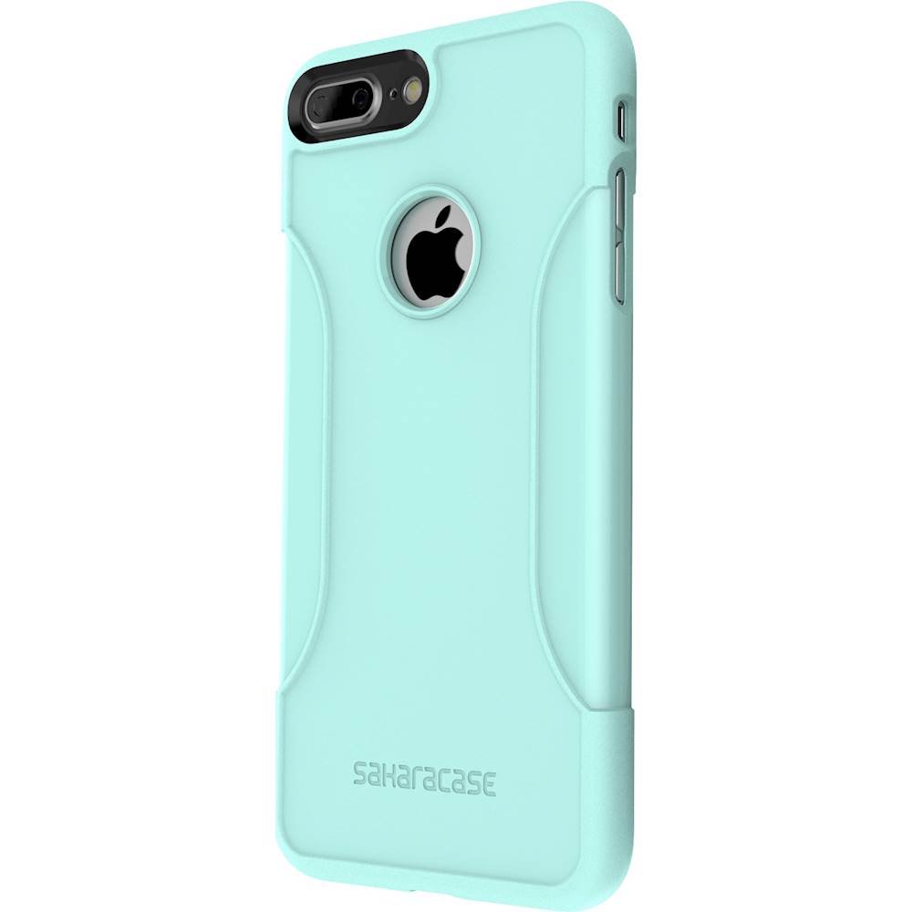 classic case with glass screen protector for apple iphone 7 plus and apple iphone 8 plus - aqua