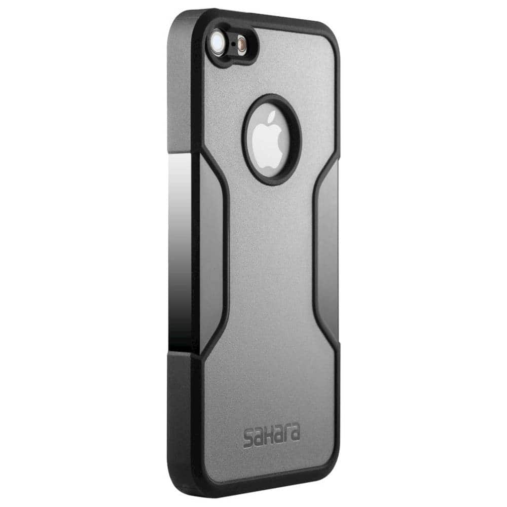 classic case with glass screen protector for apple iphone 5/5s and se - black gray classic case with glass screen protector for apple iphone 5/5s and se - black gray