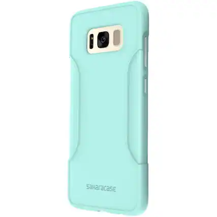 Front. SaharaCase - Classic Case with Glass Screen Protector for Samsung Galaxy S8 - Aqua.